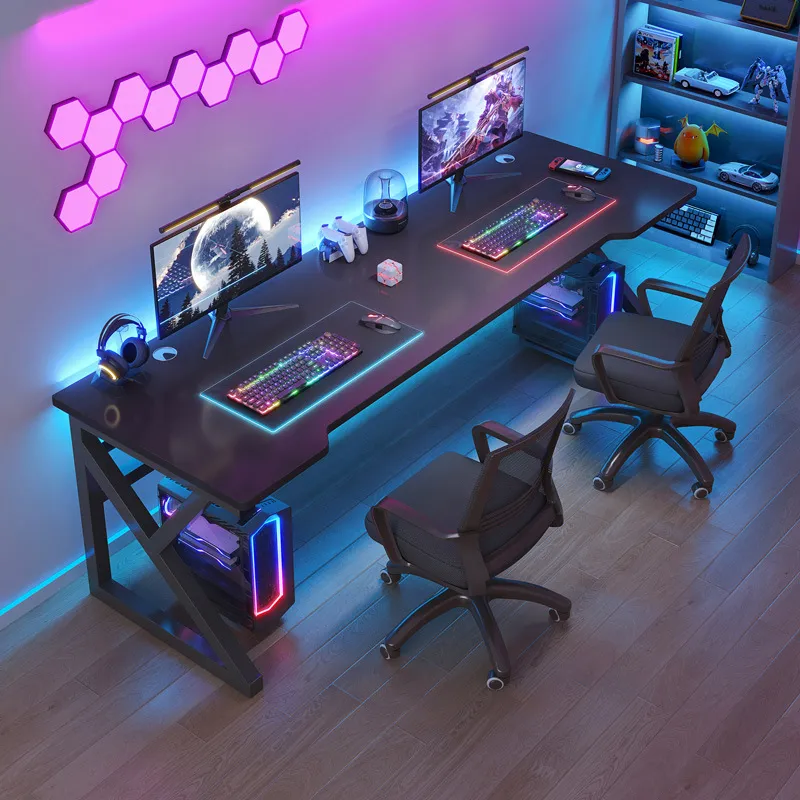 Esports Gaming Chair - 더블 데스크탑 컴퓨터 책상, 모던 심플