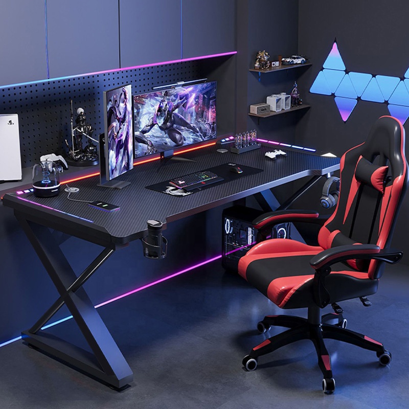 Esports Gaming Top - 카본 섬유 질감 테이블 상판 RGB